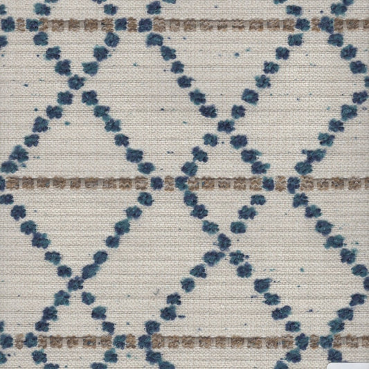 The ReBorn House TRH5742 Outdoor Performance Jacquard in Blue, colorway TRH5742.B, diamond in blue and grey