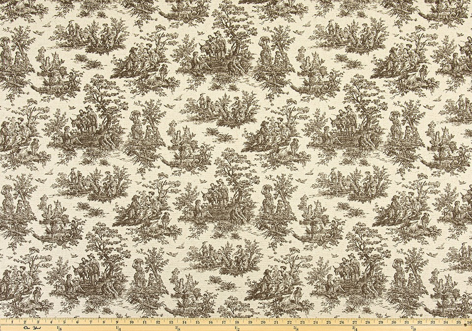 The ReBorn House TRH5964 Performance Fabric in Walnut, colorway TRH5964.A, toile in brown and neutral