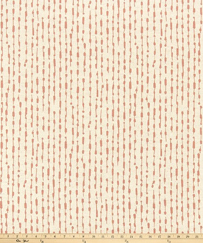 The ReBorn House TRH5996 Performance Fabric in Coral, colorway TRH5996.D, shown with a yardstick for scale
