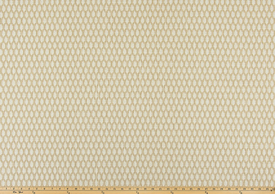 The ReBorn House TRH6027 Performance Fabric in Sand, colorway TRH6027.A, geometric in neutral and yellow
