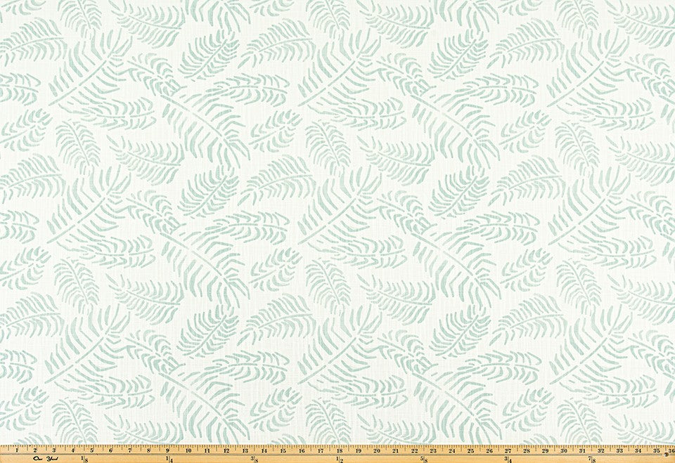 The ReBorn House TRH6029 Performance Fabric in Seafoam, colorway TRH6029.D, botanical in grey and green