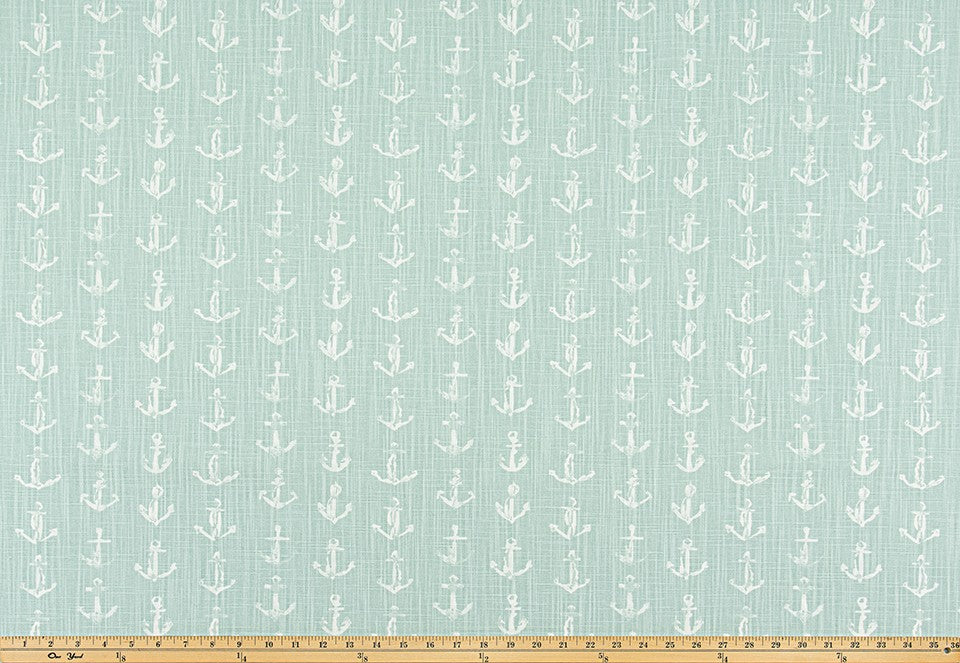 The ReBorn House TRH6032 Performance Fabric in Seafoam, colorway TRH6032.B, coastal in grey and green
