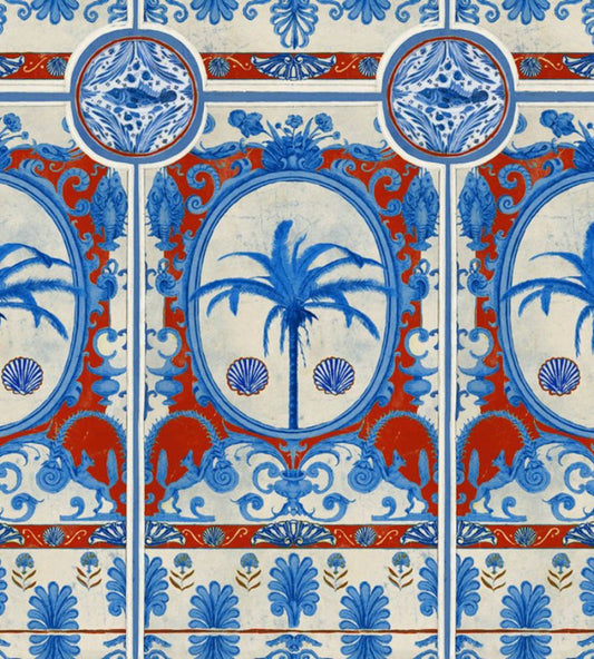 The Villa Wallpaper by MINDTHEGAP Red
