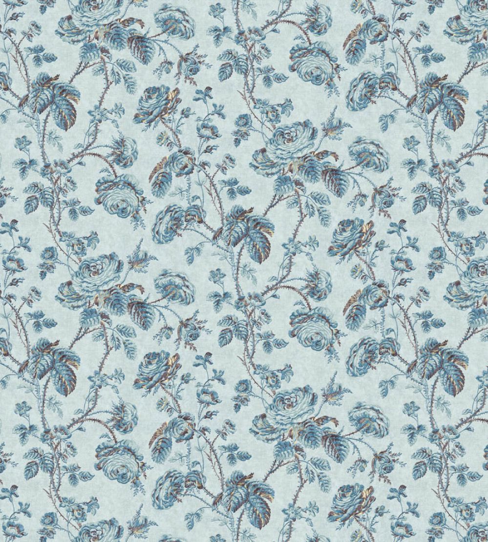 Thorny Vine Fabric by Zoffany Azure