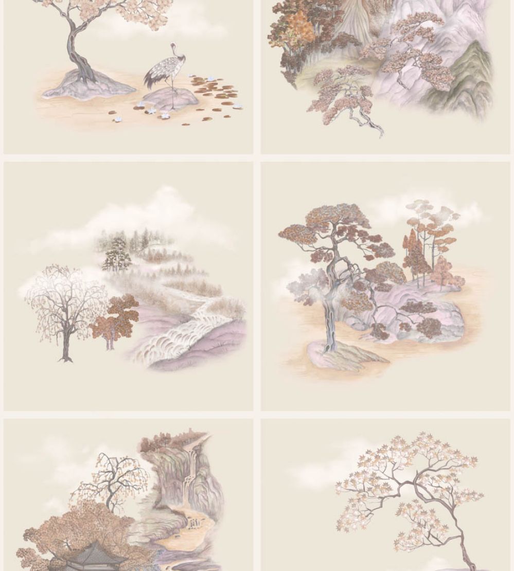 Tile Toile Wallpaper by Cole & Son Autumnal