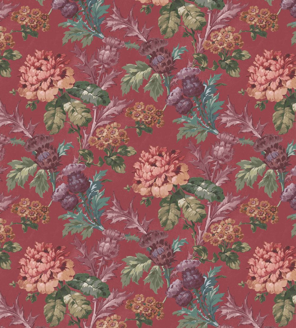 Tobermory Fabric by Arley House Rich Pink