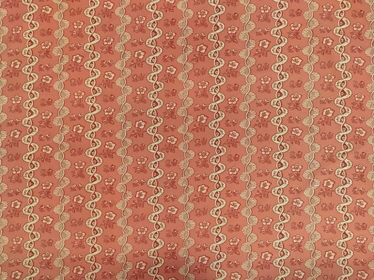 Toile Rayure de Vizille Rouille fabric by Charles Burger