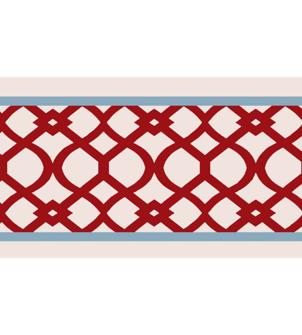 Trellis Border 8cm Wallpaper by Parker & Jules Raspberry