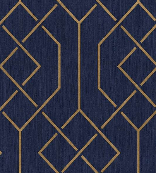 Trellis Wallpaper by Coordonne Ultramarine