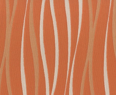 TRH5865 Flowing Wave Stripe Outdoor Fabric swatch, colorway TRH5865.B (orange)