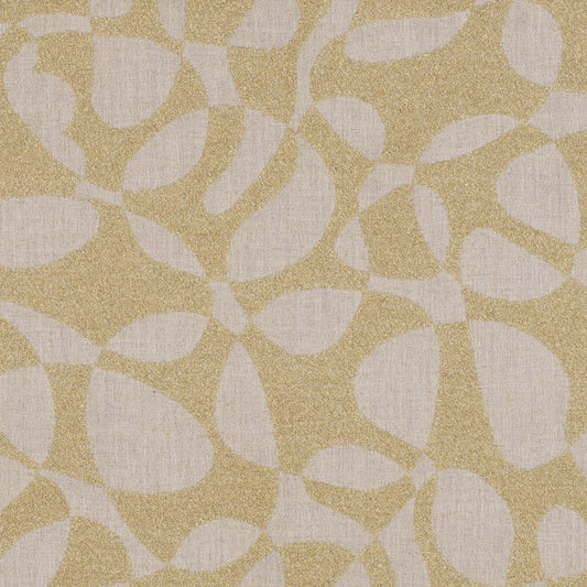 TRH5898 Organic Petal Outdoor Fabric swatch, colorway TRH5898.B (yellow, neutral)
