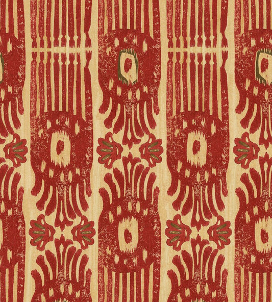 Tribal Ikat Wallpaper by MINDTHEGAP Lava Red