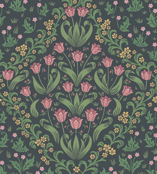 Tudor Garden Wallpaper by Cole & Son Plum Olive