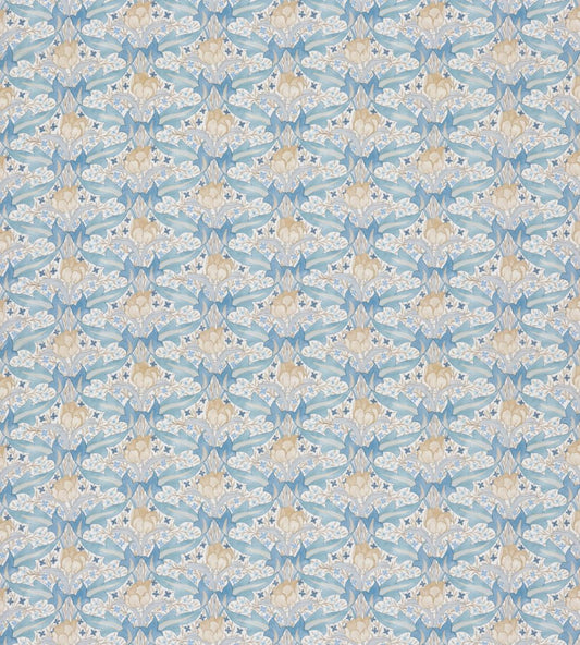 Tulip & Jasmine Cotton Fabric by GP & J Baker Blue