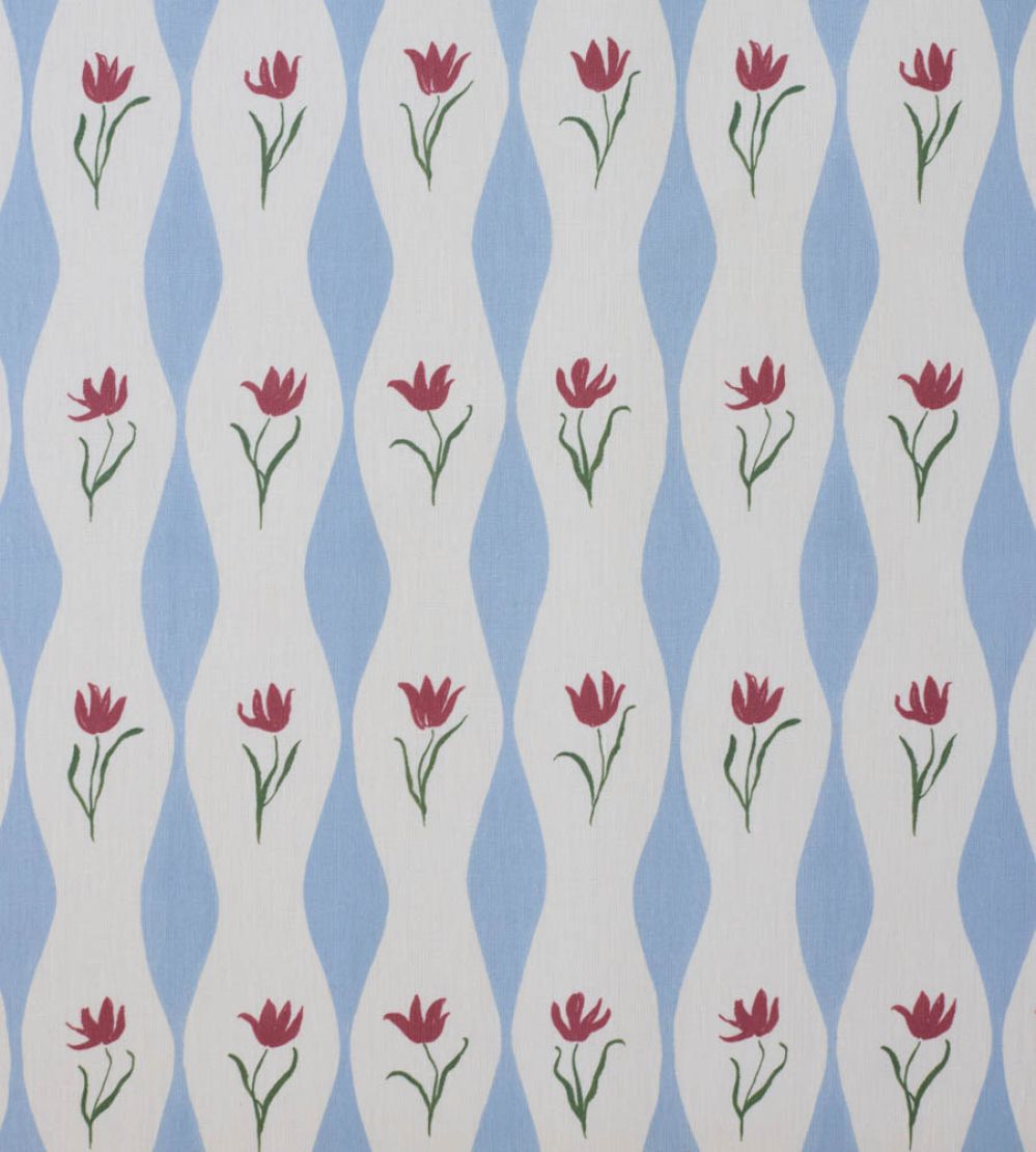 Tulip Wave Fabric by Sophie Harpley Sky