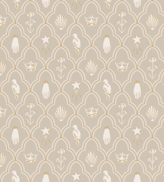 Turtledove Barn Wallpaper by Sandberg Grey