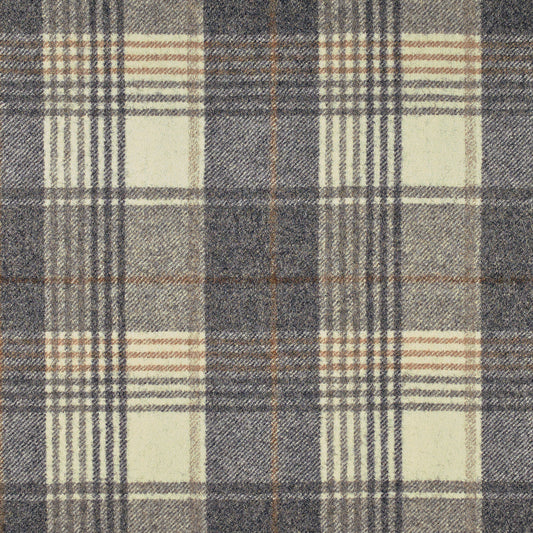 Huntingtower Wool Fabric by Abraham Moon Charcoal