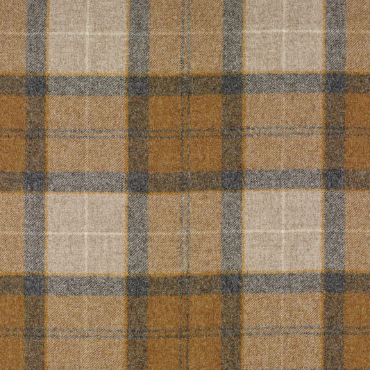 Burford Wool Fabric by Abraham Moon Mustard