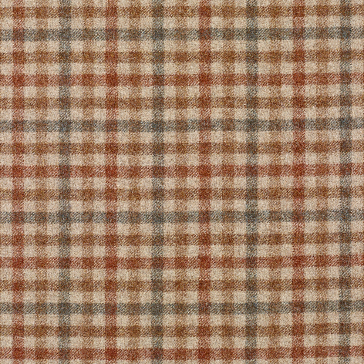 Bibury Wool Fabric by Abraham Moon Red Earth