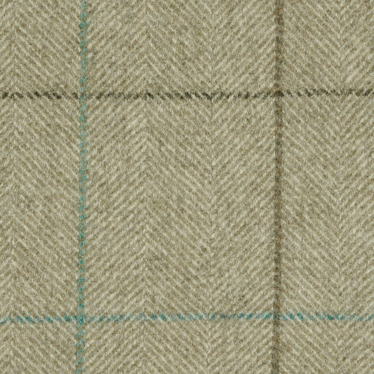 Herringbone Pane Wool Fabric by Abraham Moon Onyx