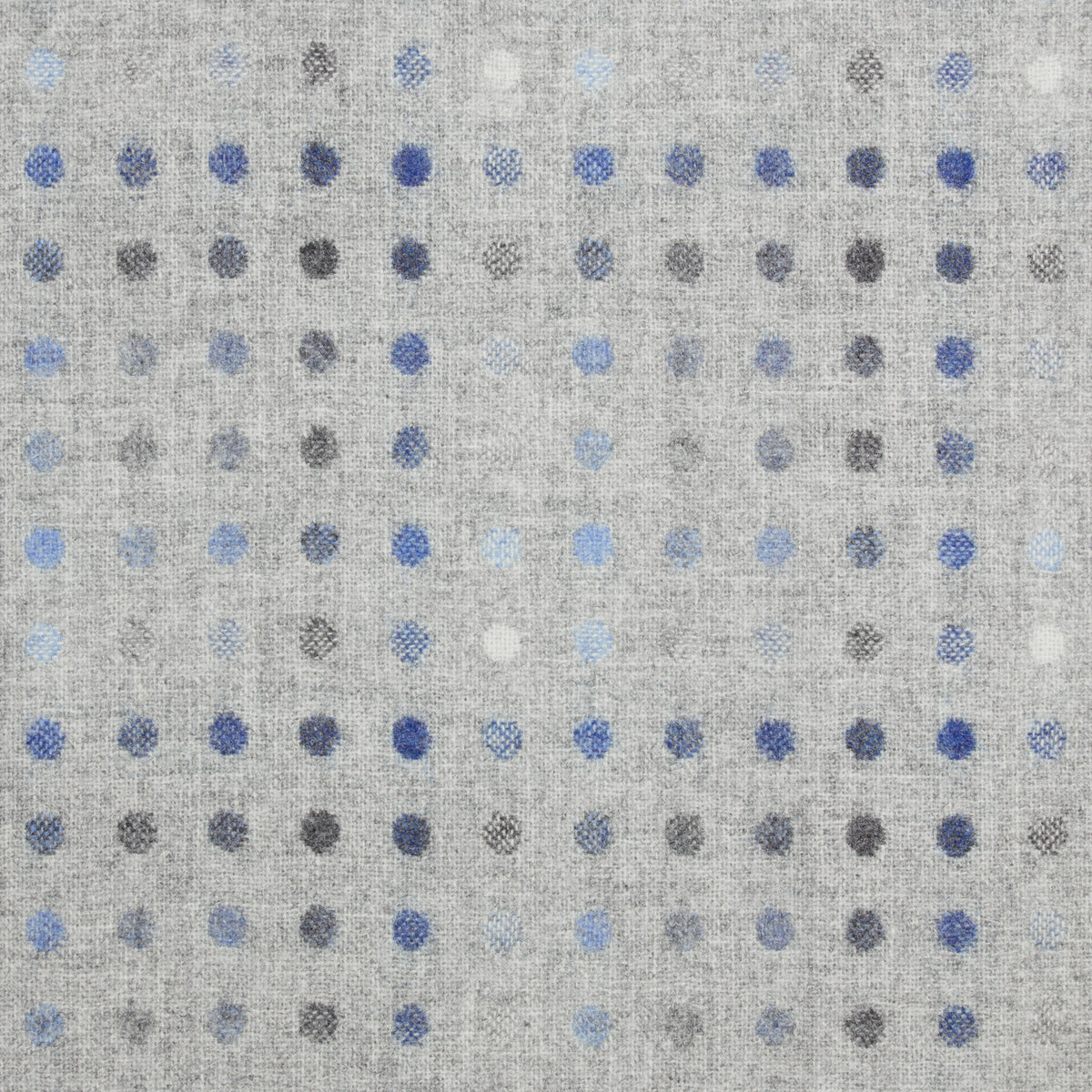 Multispot Wool Fabric by Abraham Moon Silver Denim