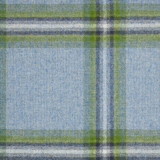 New Orleans Wool Fabric by Abraham Moon Blue Green
