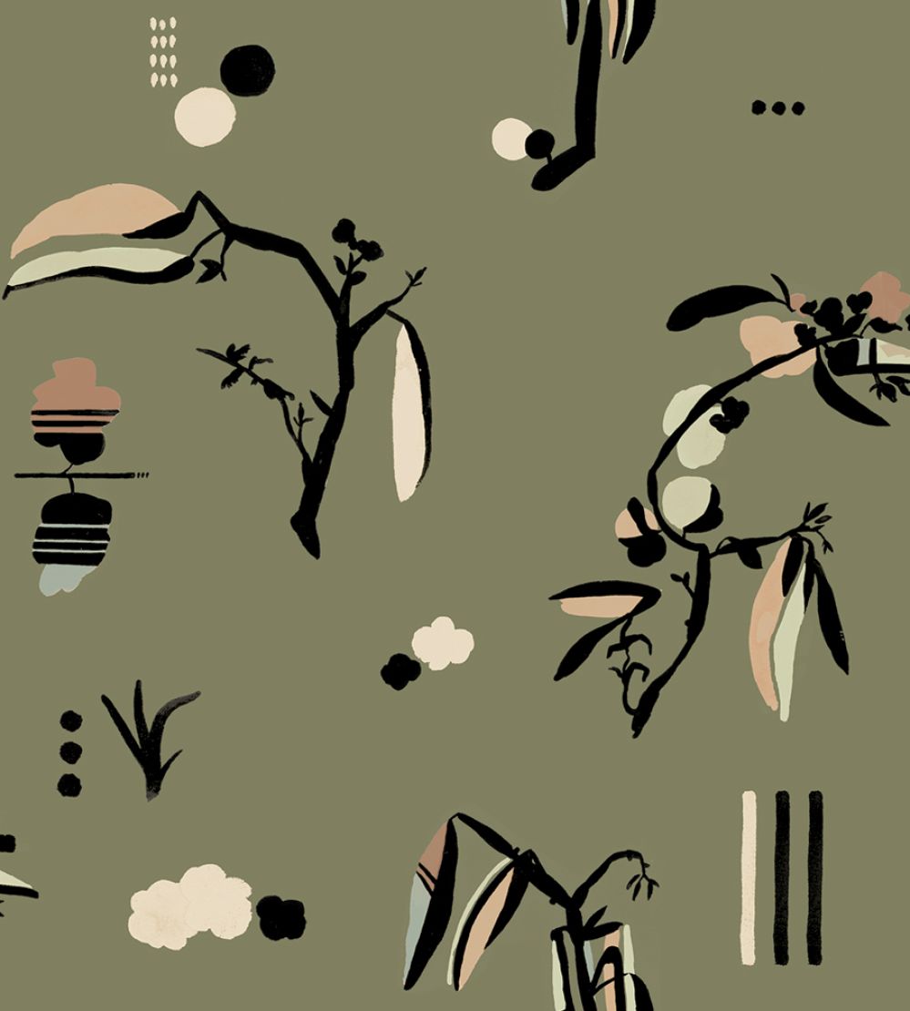 Ukiyo Wallpaper by Tres Tintas Verde