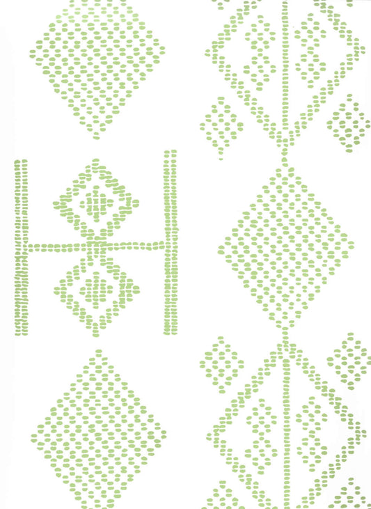 Vacances Jungle Green On Almost White wallpaper by Alan Campbell