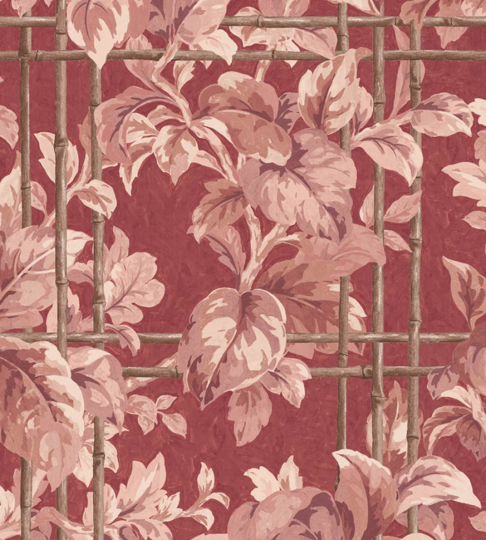 Verdant Trellis Wallpaper by Woodchip & Magnolia Claret