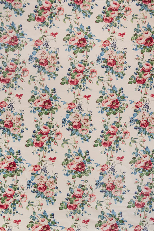 Victoria & Albert Fabric by Jean Monro in Rose/Blue