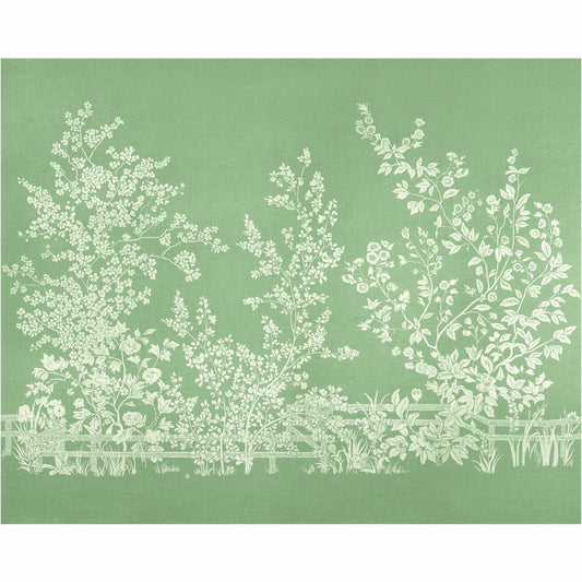 Villa Garden Mural by Thibaut in Green (TM10855)