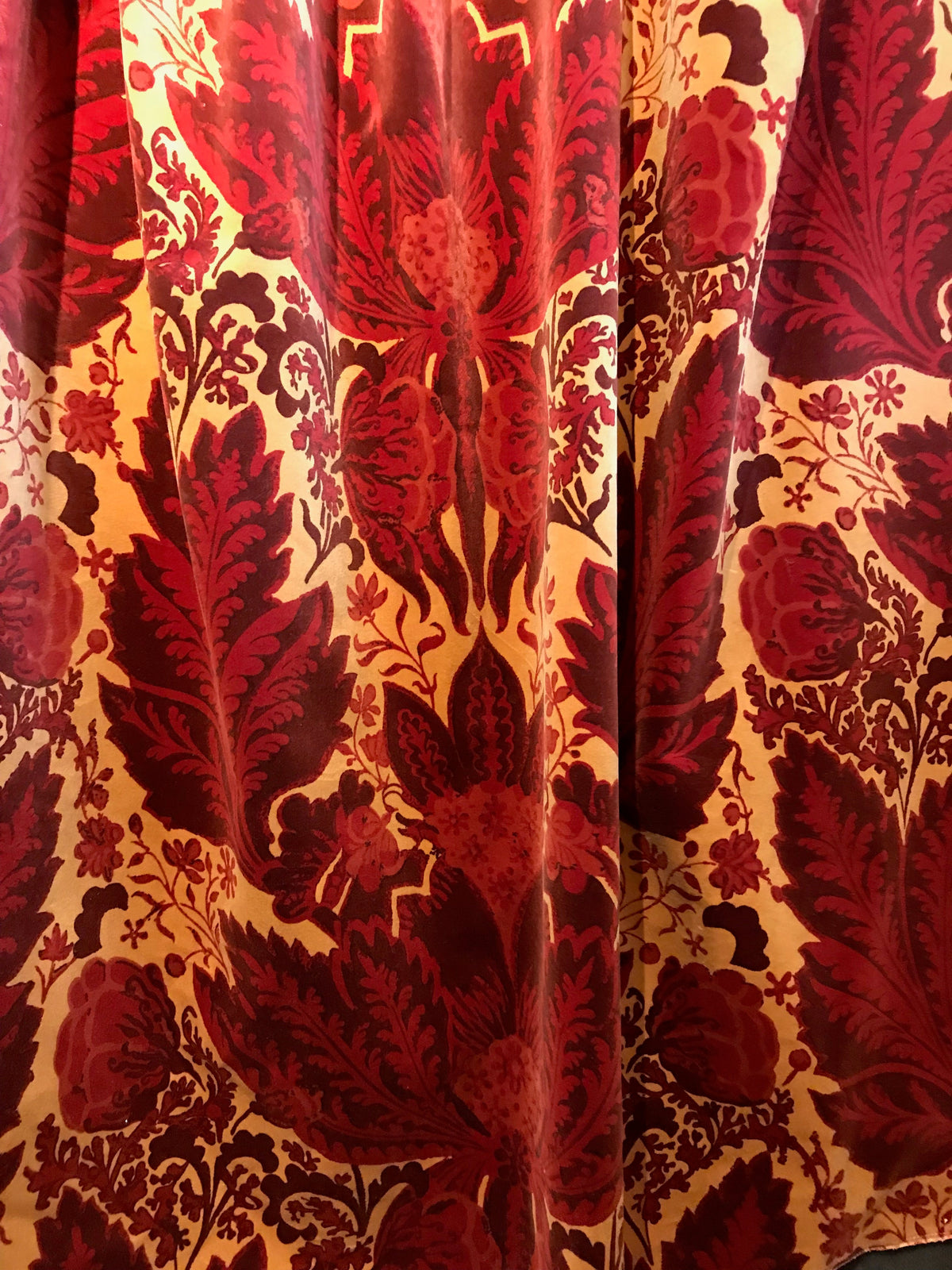 Welbeck Velvet Fabric by Watts 1874 in Best Claret