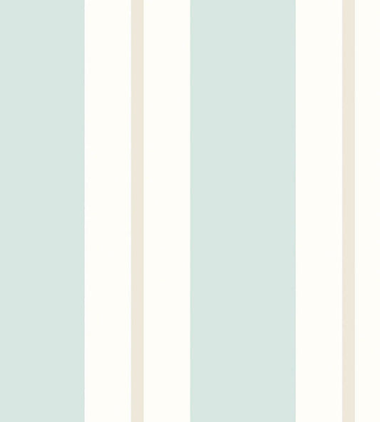 Wide Multi Stripe Wallpaper by Ohpopsi Seafoam