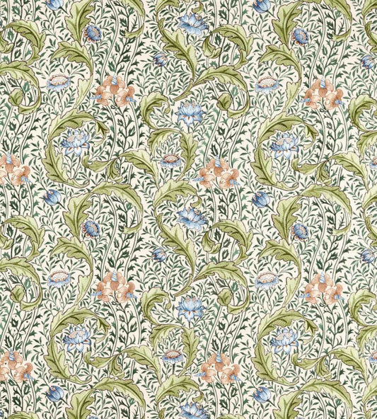 Wild Tulip & Vine Embroidery Fabric by Morris & Co Nettle/Woad
