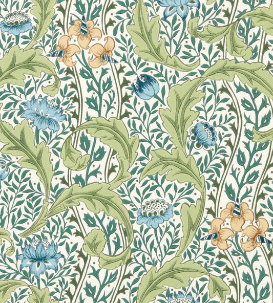 Wild Tulip & Vine Wallpaper by Morris & Co Nettle/Woad