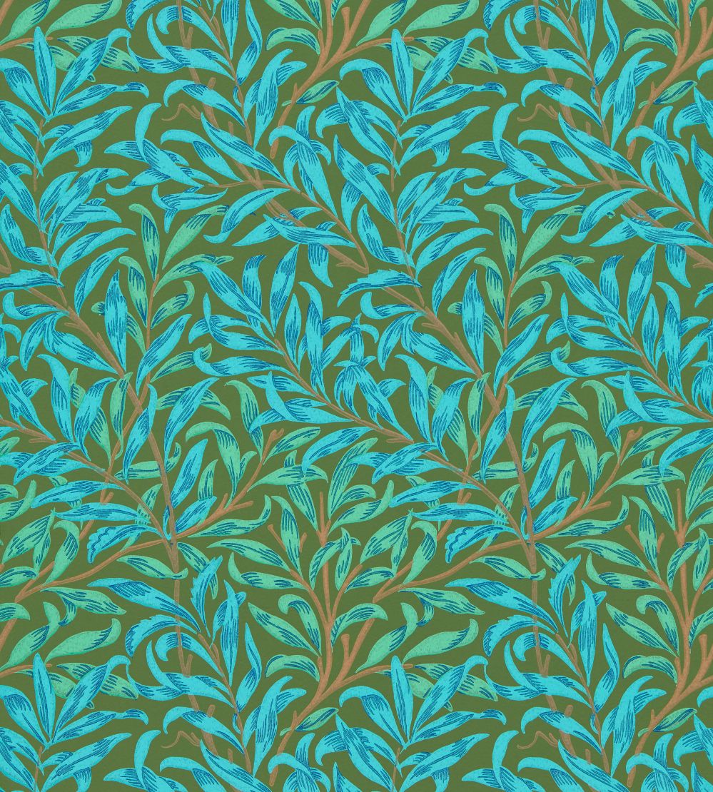 Willow Bough Wallpaper by Morris & Co Olive/Turquoise