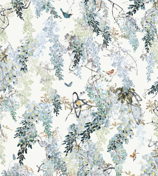 Wisteria Falls Mural by Sanderson Aqua