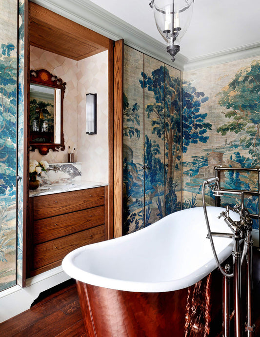 Wolterton Verdure Without Figures Mural by Watts 1874 in Glenmore - Grasscloth