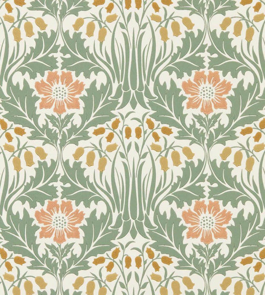 Woodbell & Anemone Wallpaper by Morris & Co Rose/Sage