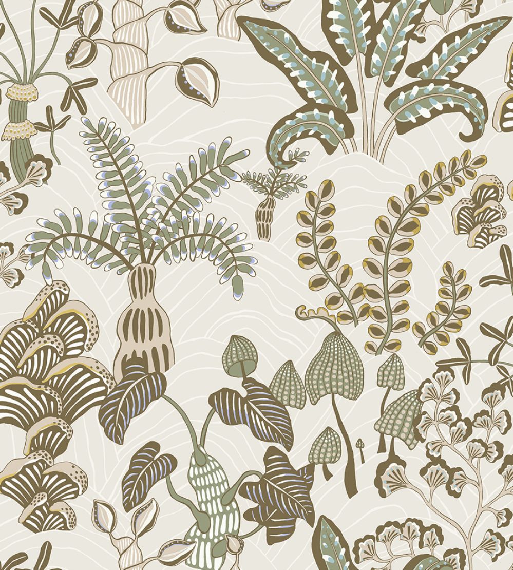 Woodland Floor Wallpaper by Josephine Munsey Soft Olive