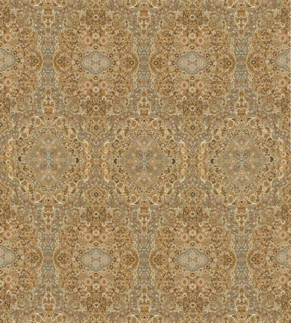 Woodland Paisley Fabric by Mulberry Home Ochre