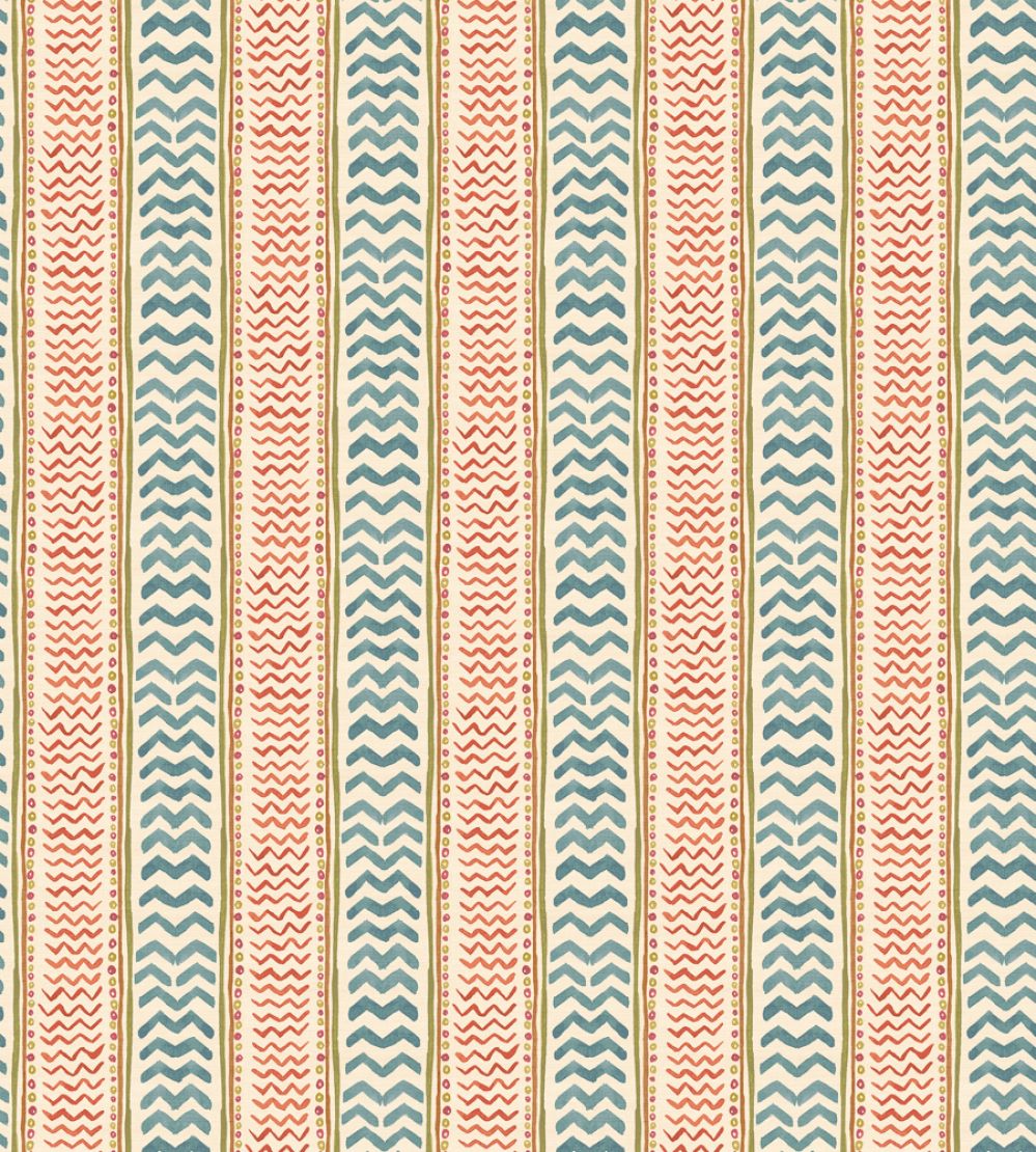 Wriggle Room Wallpaper by GP & J Baker Teal/Spice