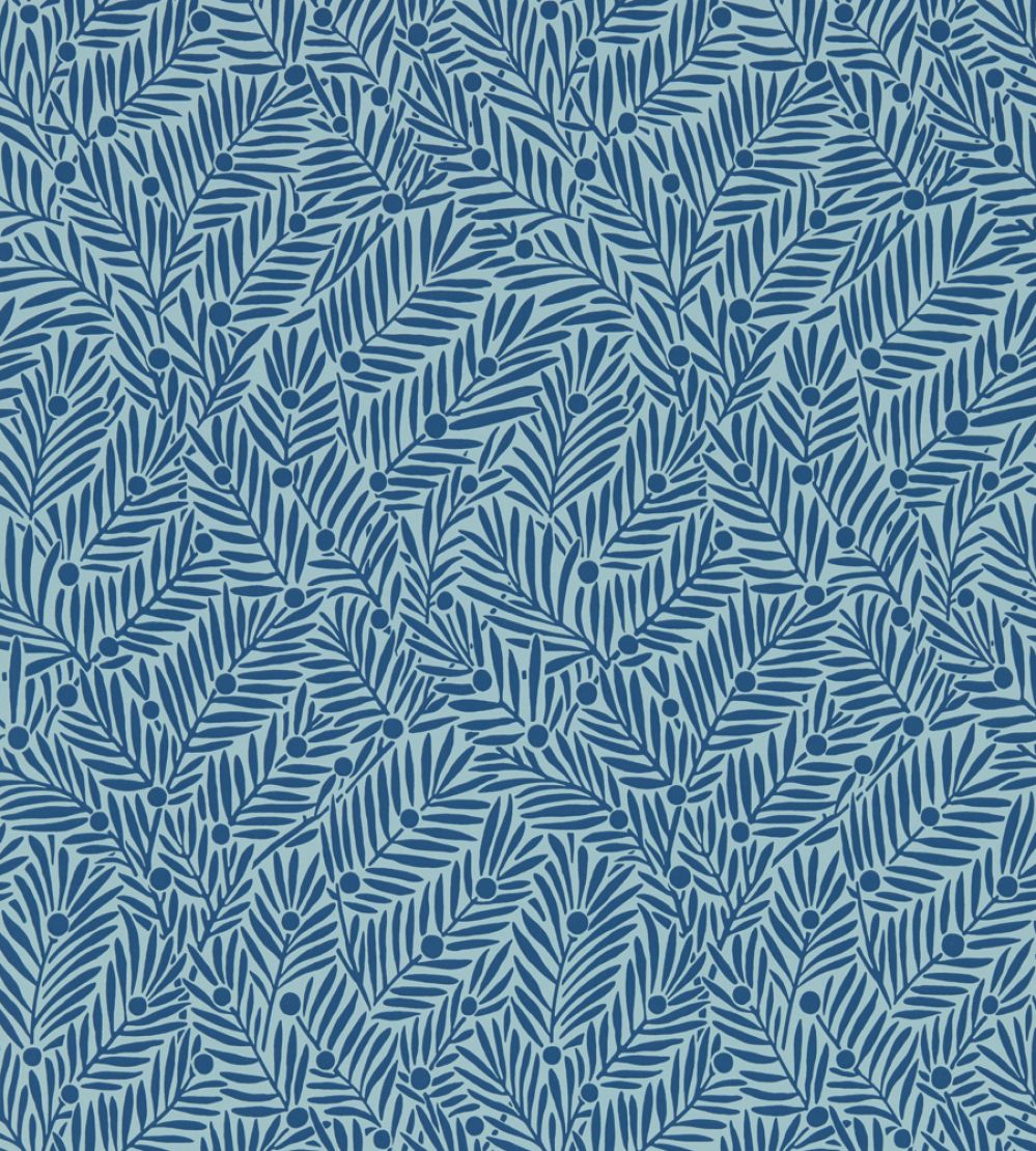 Yew & Aril Wallpaper by Morris & Co Indigo