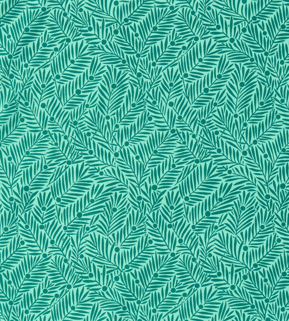 Yew & Aril Fabric by Morris & Co Teal