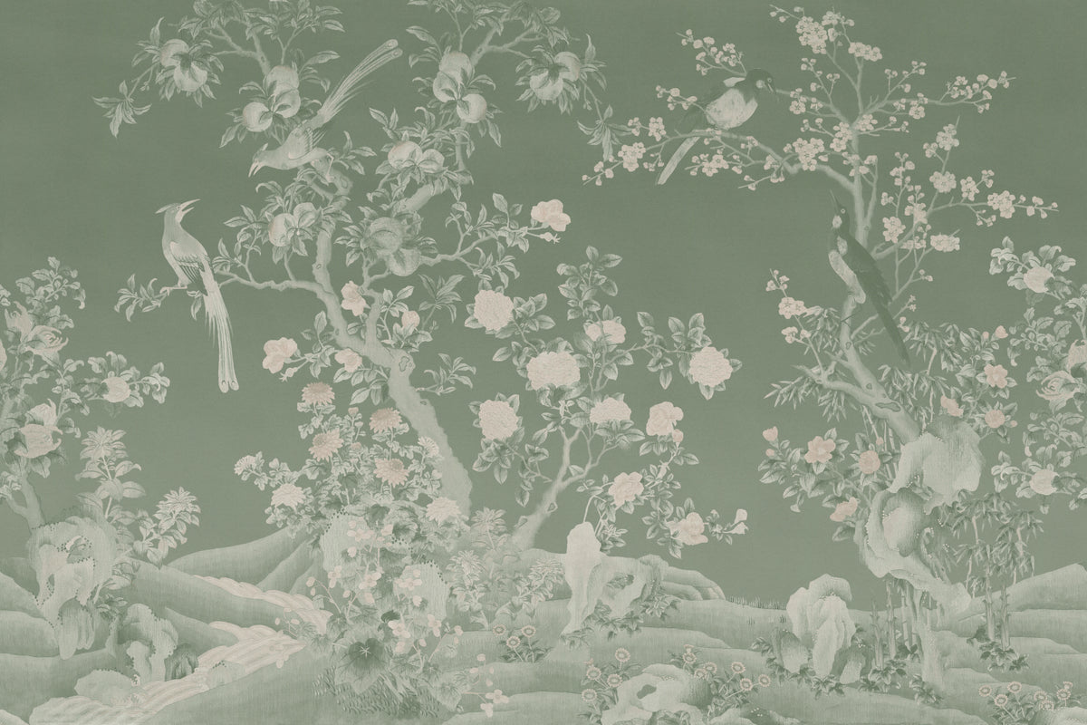 Yulan Gardens Green mural by Hovia