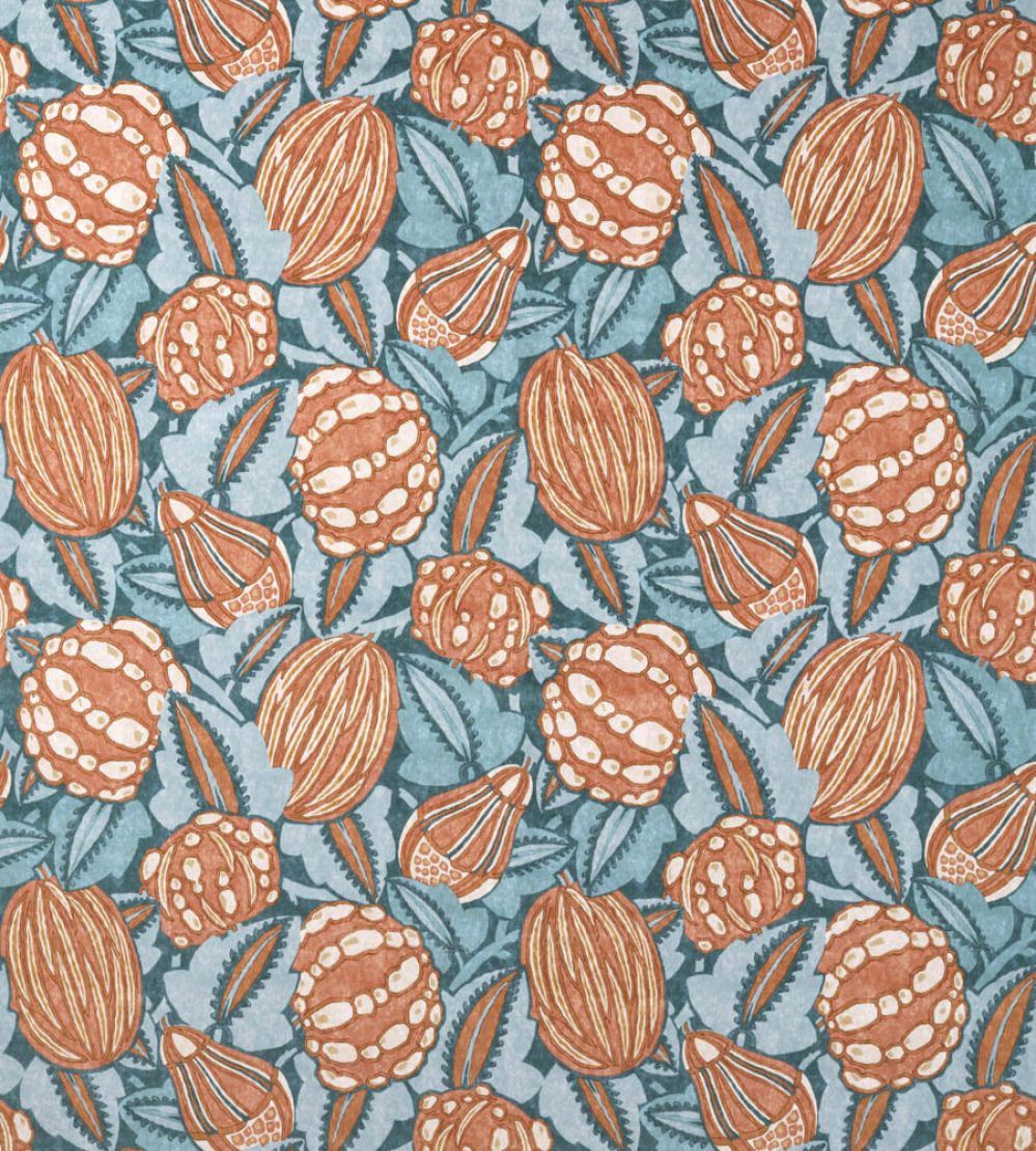Zenith Fabric by Harlequin Terracotta/Azul