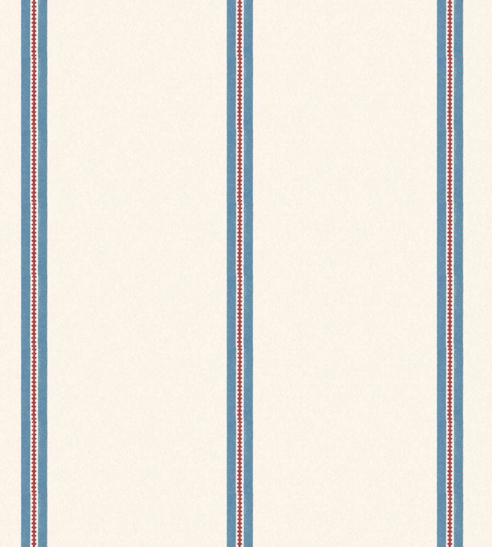 Ziggy Stripe Wallpaper by Woodchip & Magnolia Harbour Blue