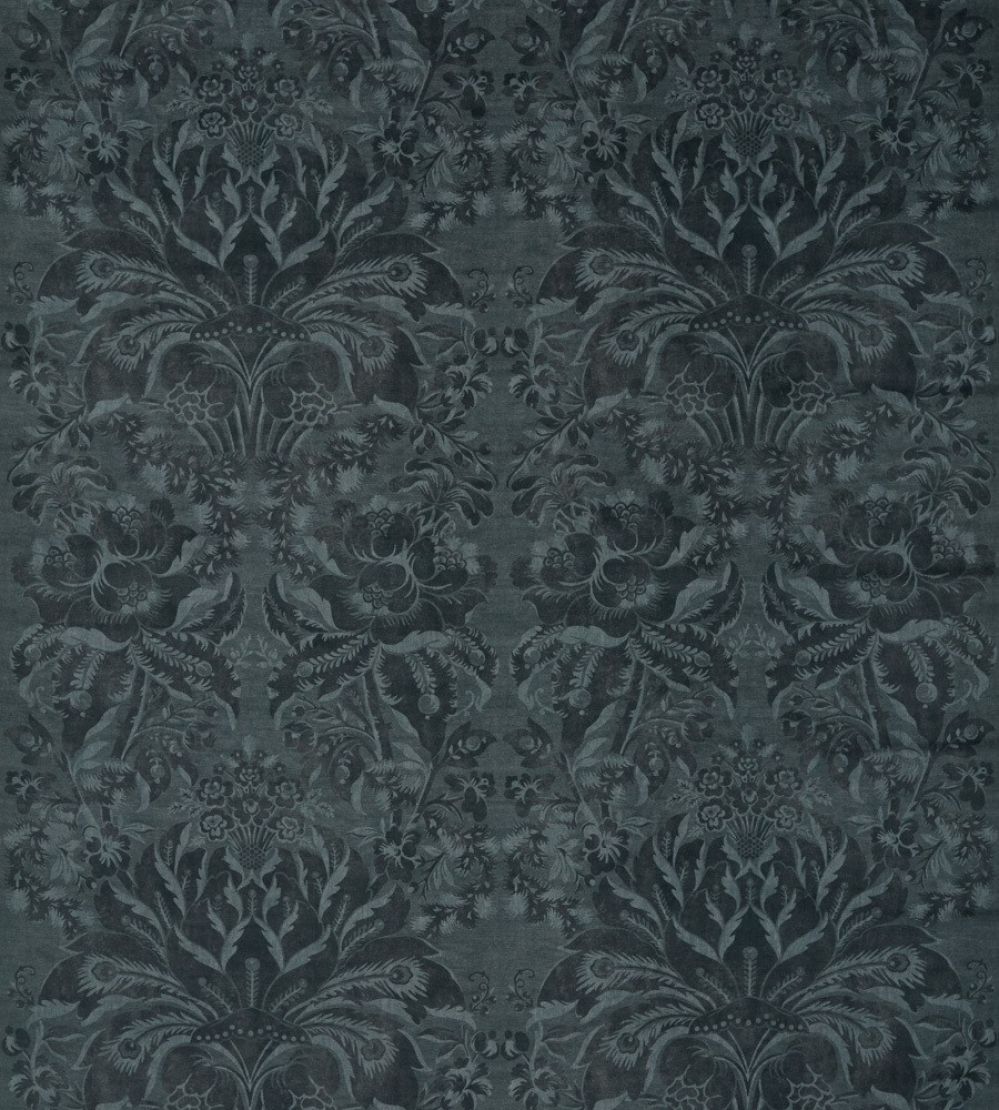 Ducato Velvet Fabric by Zoffany Reign Blue