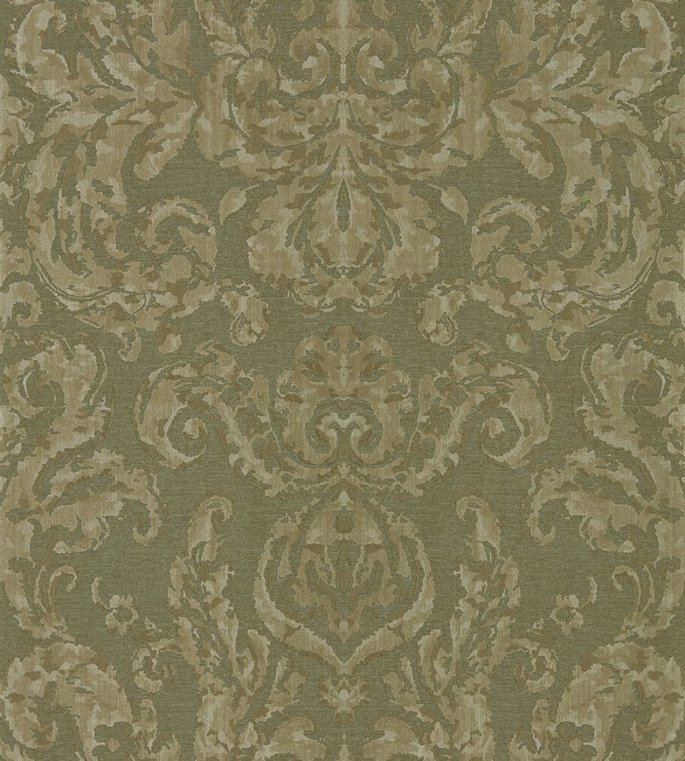 Brocatello Wallpaper by Zoffany Olivine