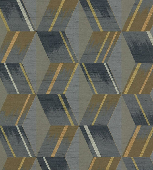 Rhombi Wallpaper by Zoffany Anthracite